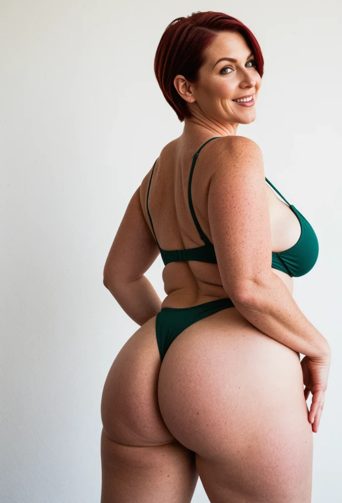 In this image we can see a lady standing and smiling. In the background there is a wall.