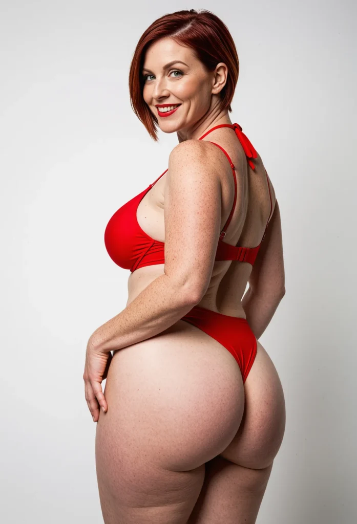 In this image we can see a woman standing and smiling.